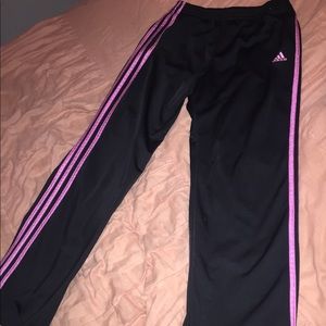 PINK STRIPED ADIDAS PANTS